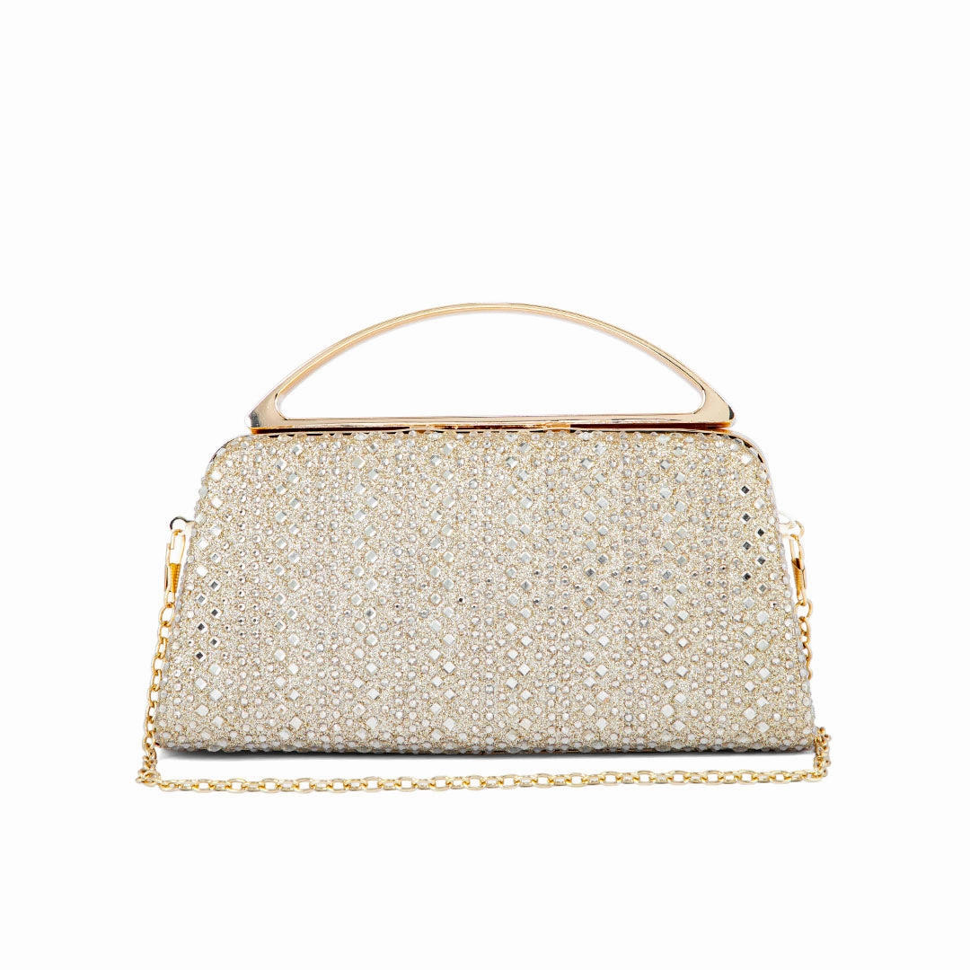 Minimal Element Modern Function Golden Fancy Clutch P24188