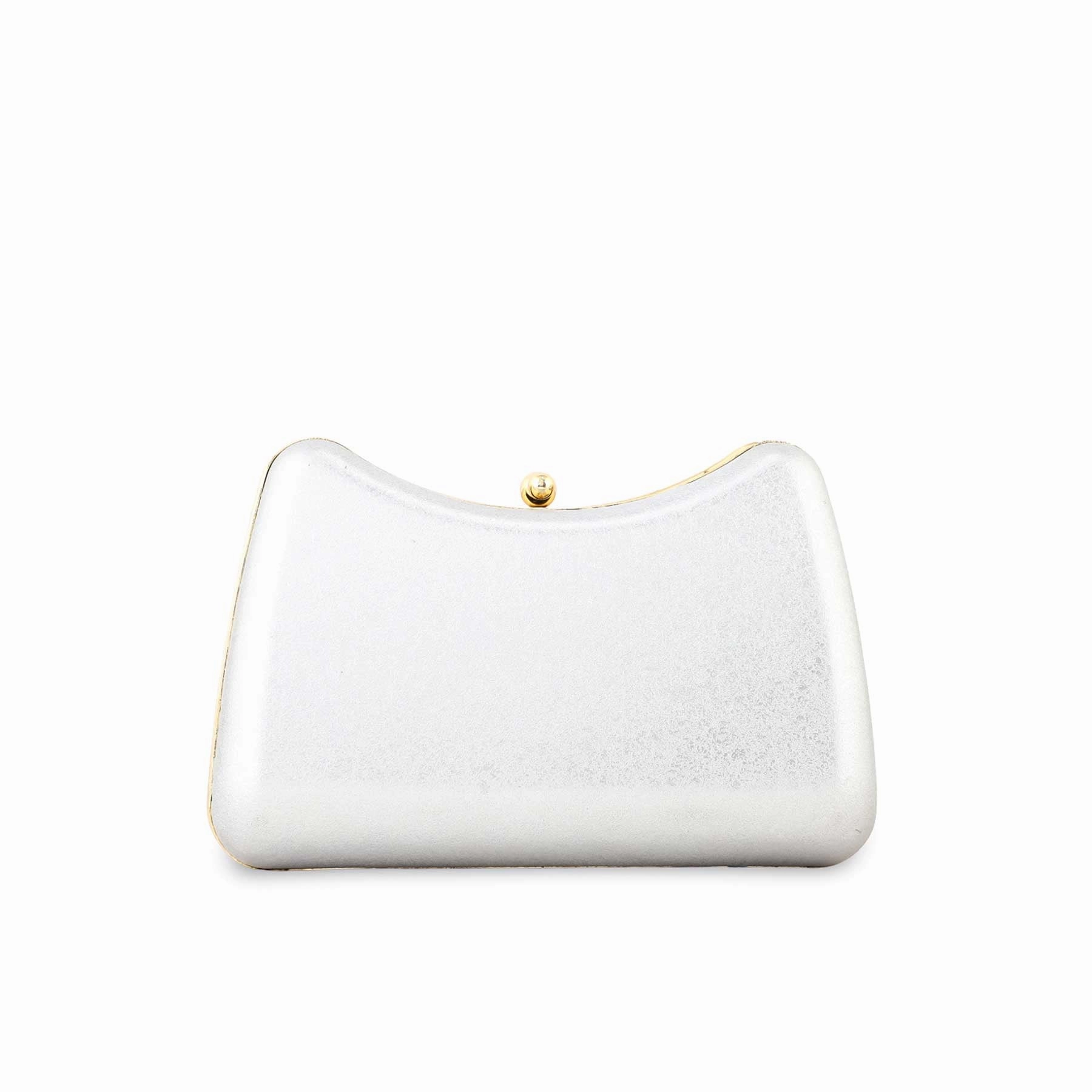 Silver Fancy Clutch P15372 Handmade Bag