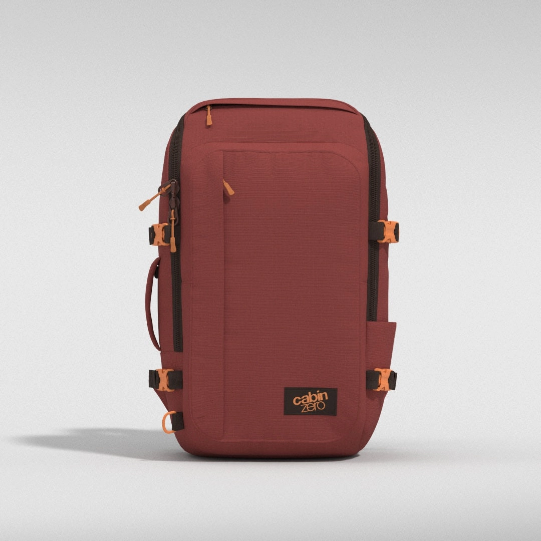 ADV Backpack 32L Sangria Red Ergonomic Comfort Design Minimal Aesthetic