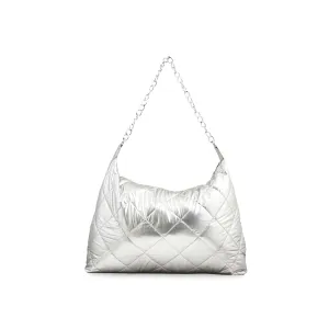 Silver Formal Shoulder Bag P36317 Minimal Look