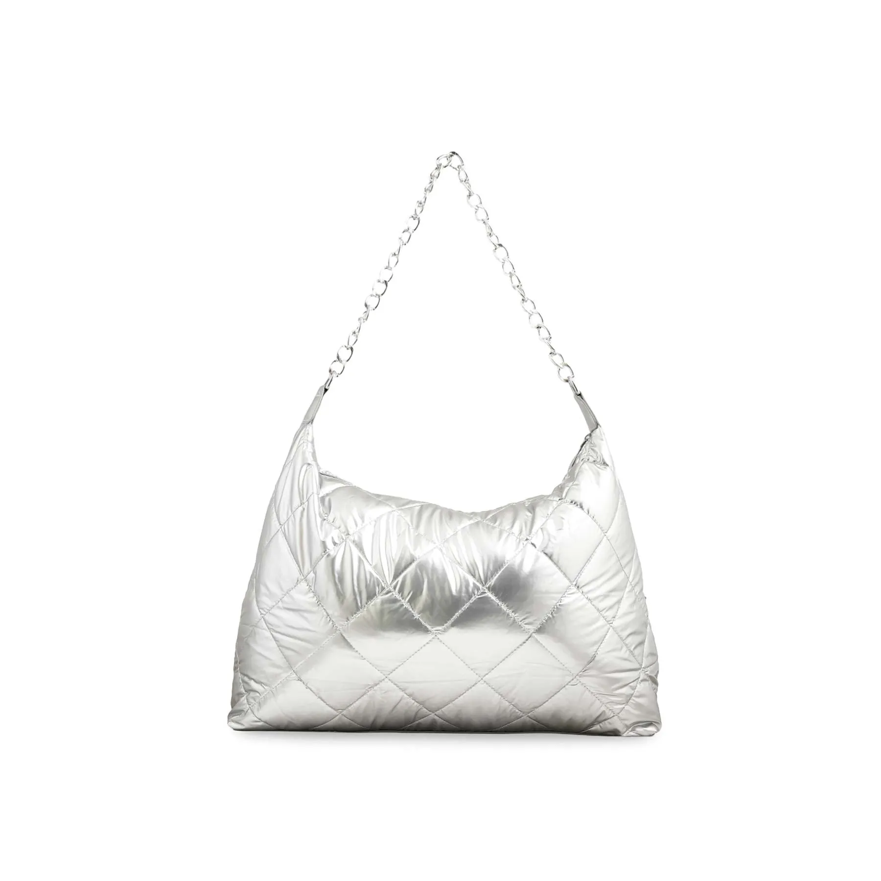 Silver Formal Shoulder Bag P36317 Minimal Look