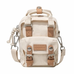 DOUGHNUT Macaroon Tiny Organic Cotton Backpack - Beige Active Functionality Work Mobility