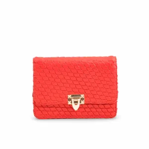 Sleek Design Compact Form Red Casual Shoulder Bag P55660
