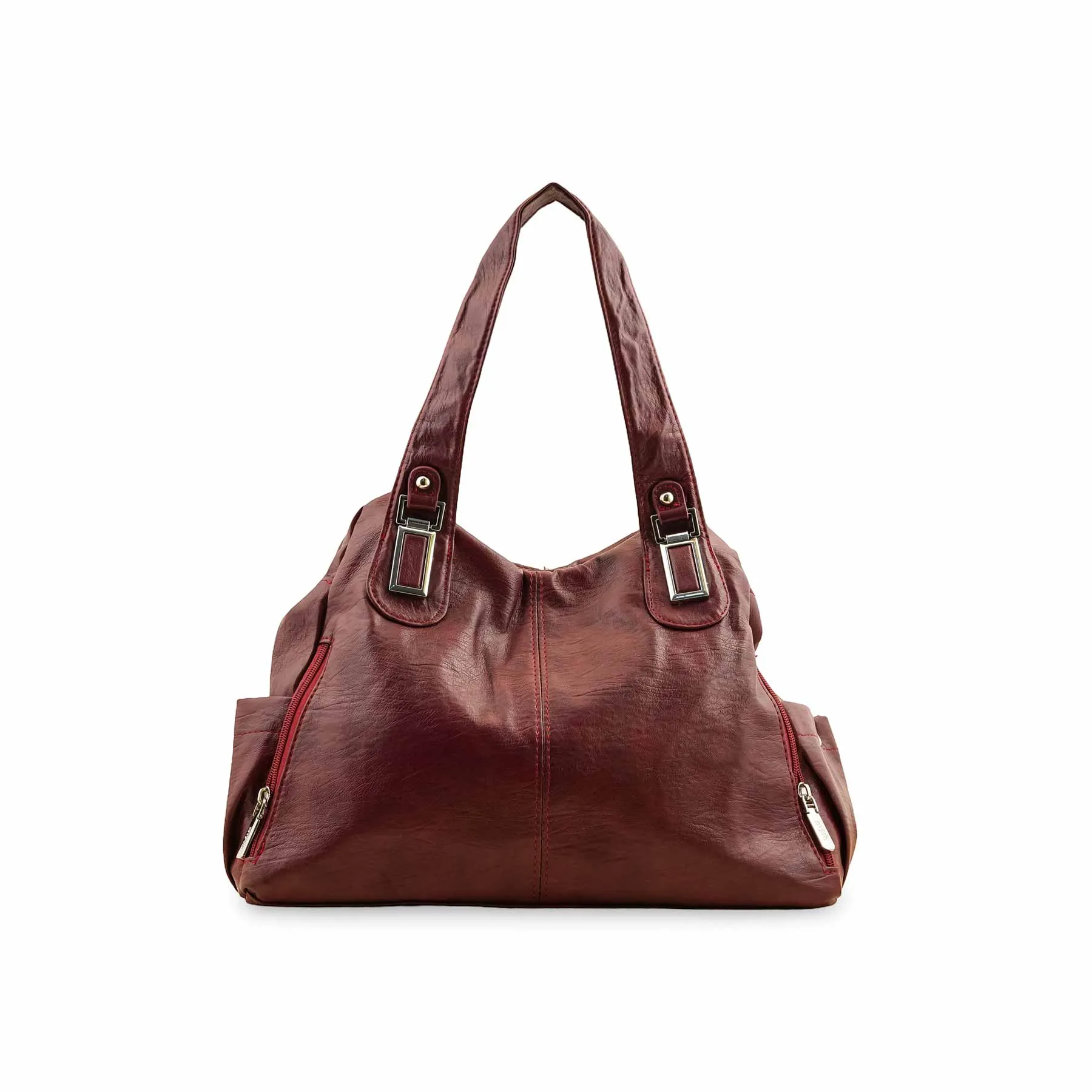 Polished Edge Contemporary Outline Red Formal Shoulder Bag P36352