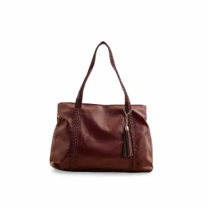 Weekend Wear Functional Pockets Red Formal Shoulder Bag P36354