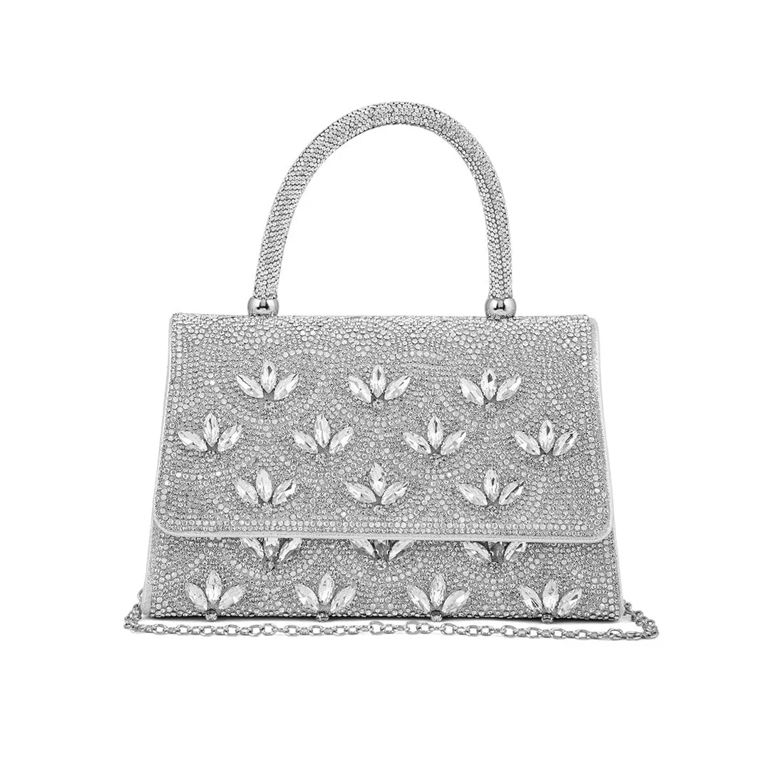 Silver Fancy Shoulder Bag P24334 Modern Trend