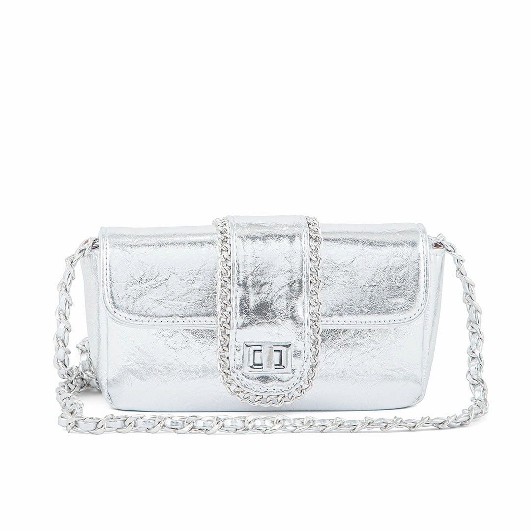 Silver Formal Clutch P24107 Organized Travel