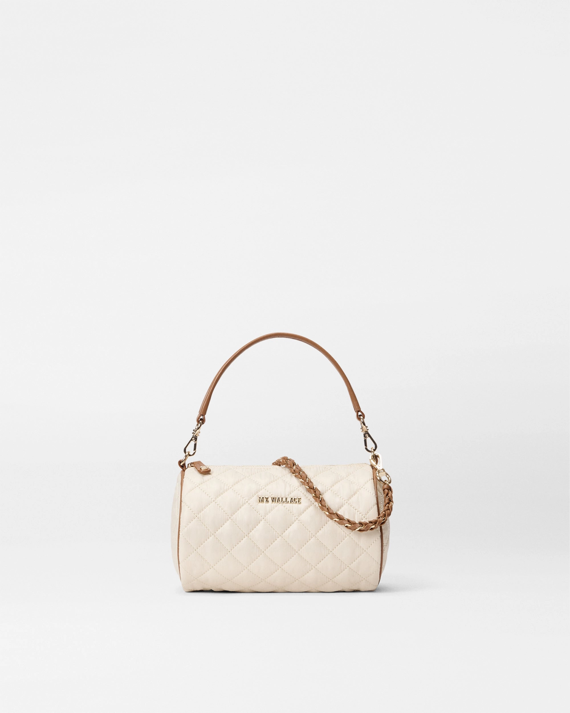 Compact Travel Gear Street Style Sandshell with Brown Crosby Barrel Crossbody