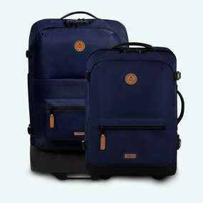 Set of 2 Suitcases Reykjavik Exterior Zipper Ventilated Back