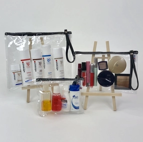 Set of 3 PVC Bags Sporty Look Secure Closure