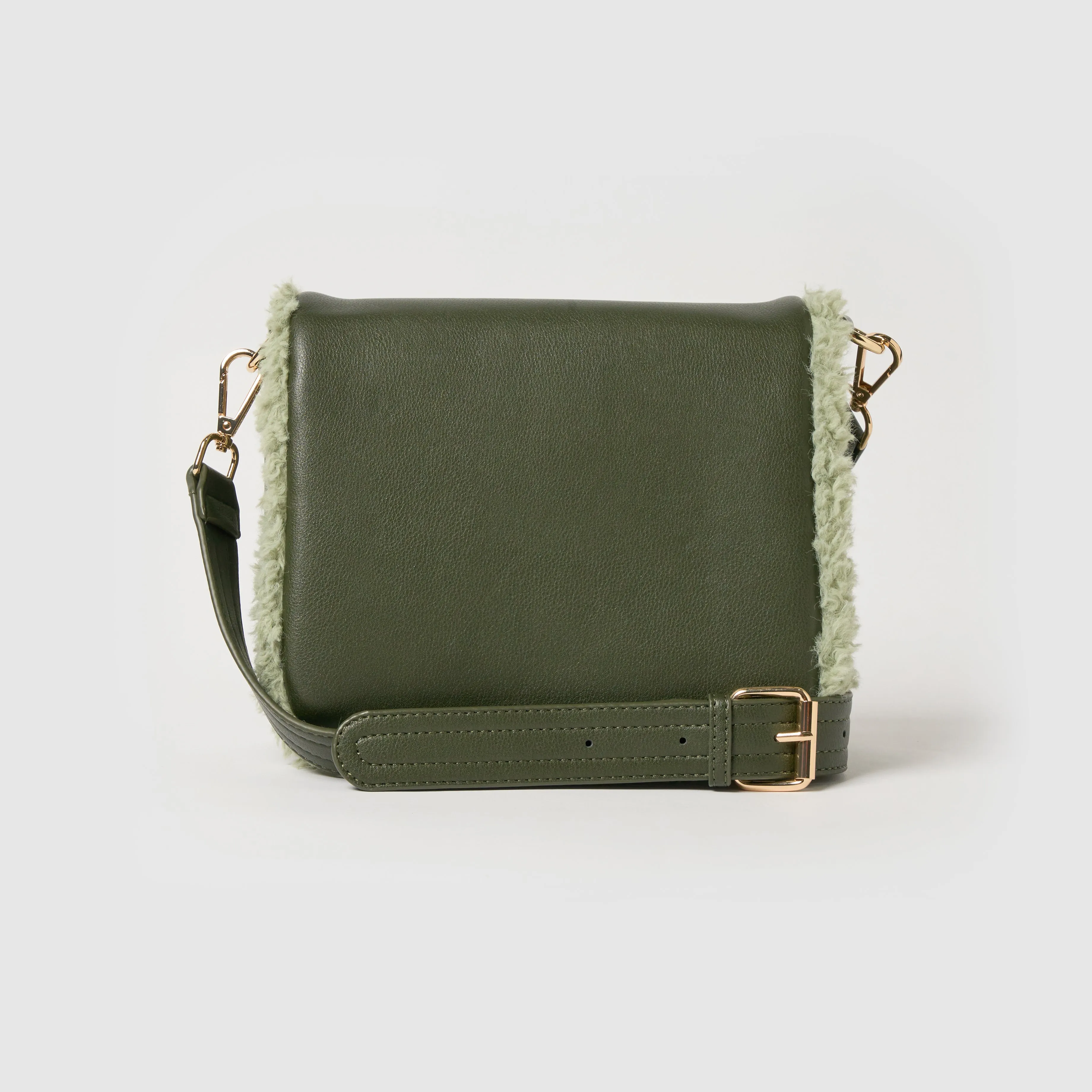 Shearling Crossbody - Olive Functional Fashion