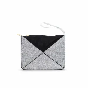 Silver Casual Shoulder Bag For Women P55687 Outdoor Style