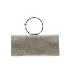 Silver Fancy Clutch P24329 Daily Essentials Modern Edge