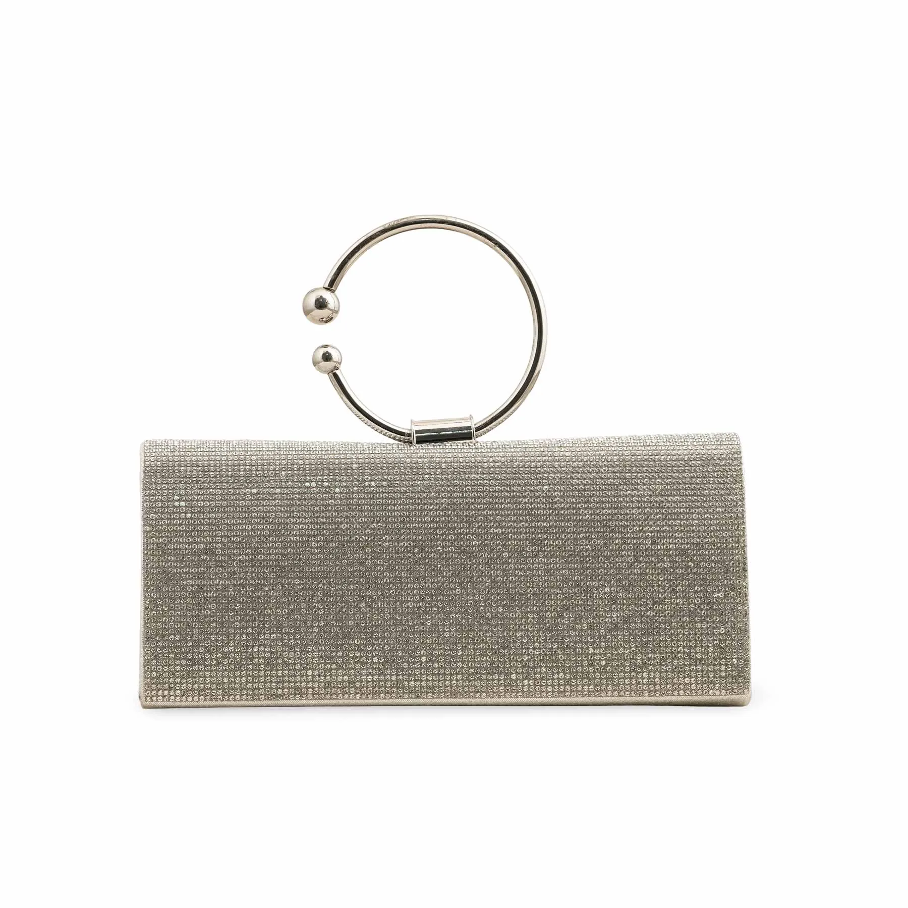 Silver Fancy Clutch P24329 Daily Essentials Modern Edge