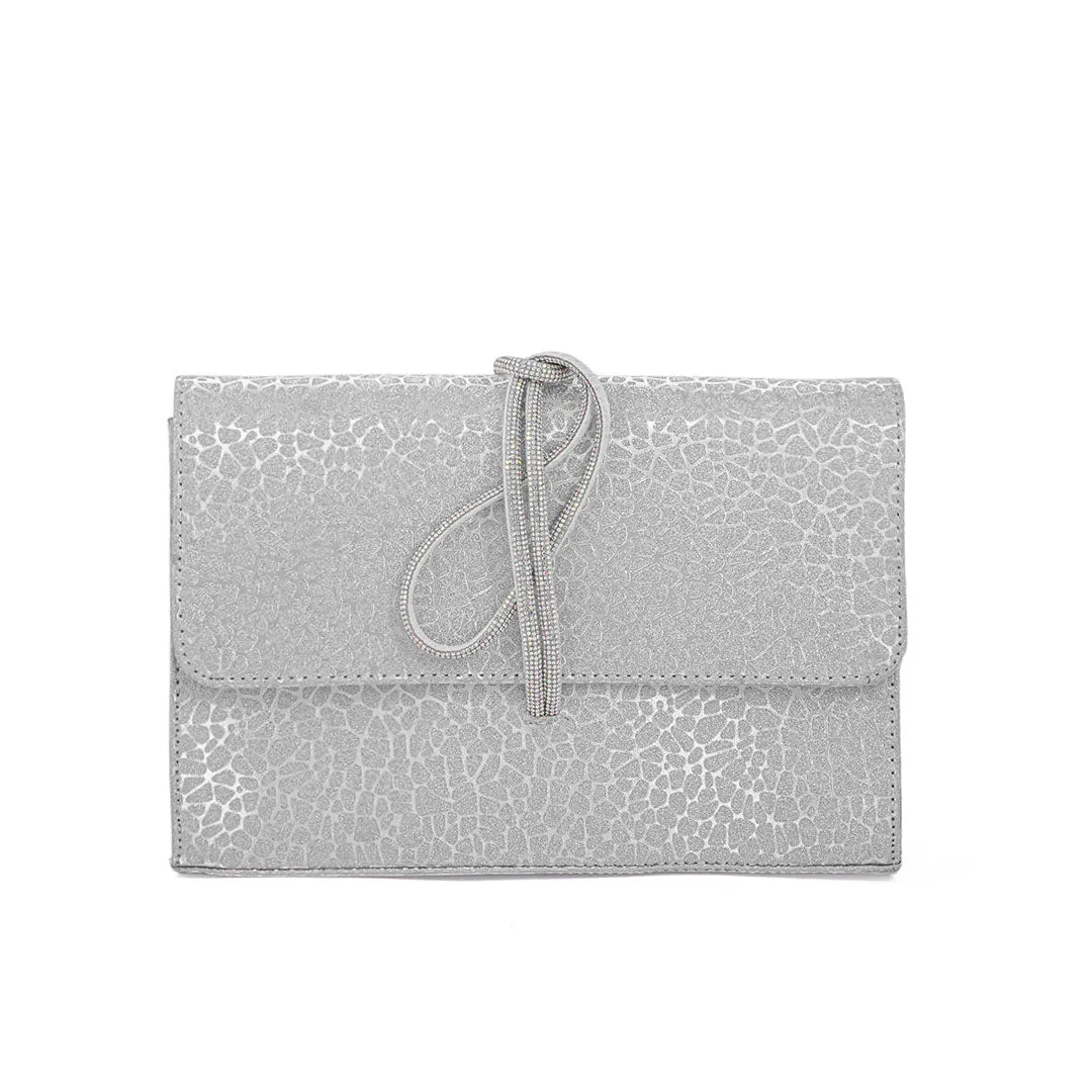 Silver Fancy Shoulder Bag For Ladies P55626 Customizable style Fashion Outfit