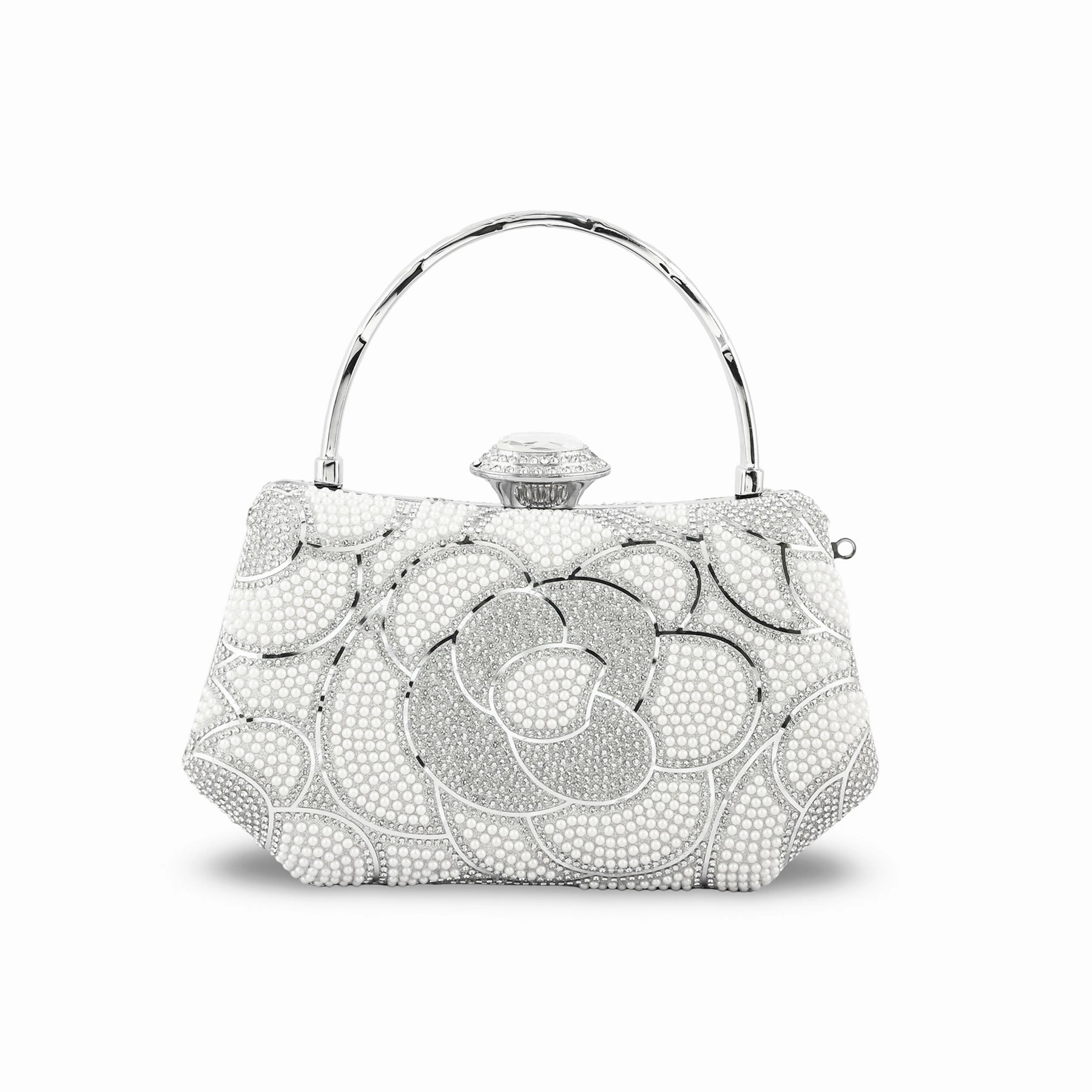 Silver Bridal Clutch p24252 Functional Carry Classic Look