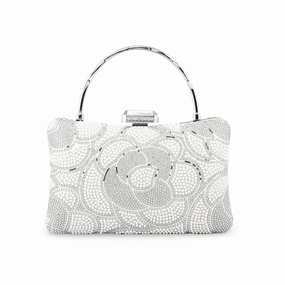 Durable Travel Bag Practical Travel Gear Silver Bridal Clutch p24254