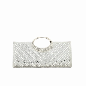 Weekend Travel Classic Function Silver Bridal Clutch p24266