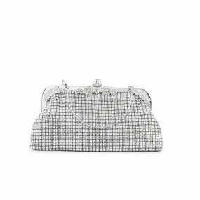 Eco Friendly Tote Durable Quality Silver Bridal Clutch p24270