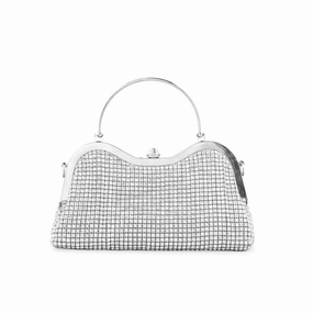 Everyday Carry Bag Easy Access Silver Bridal Clutch P24294