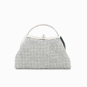 Silver Bridal Clutch P24313 Shopping bag simple design