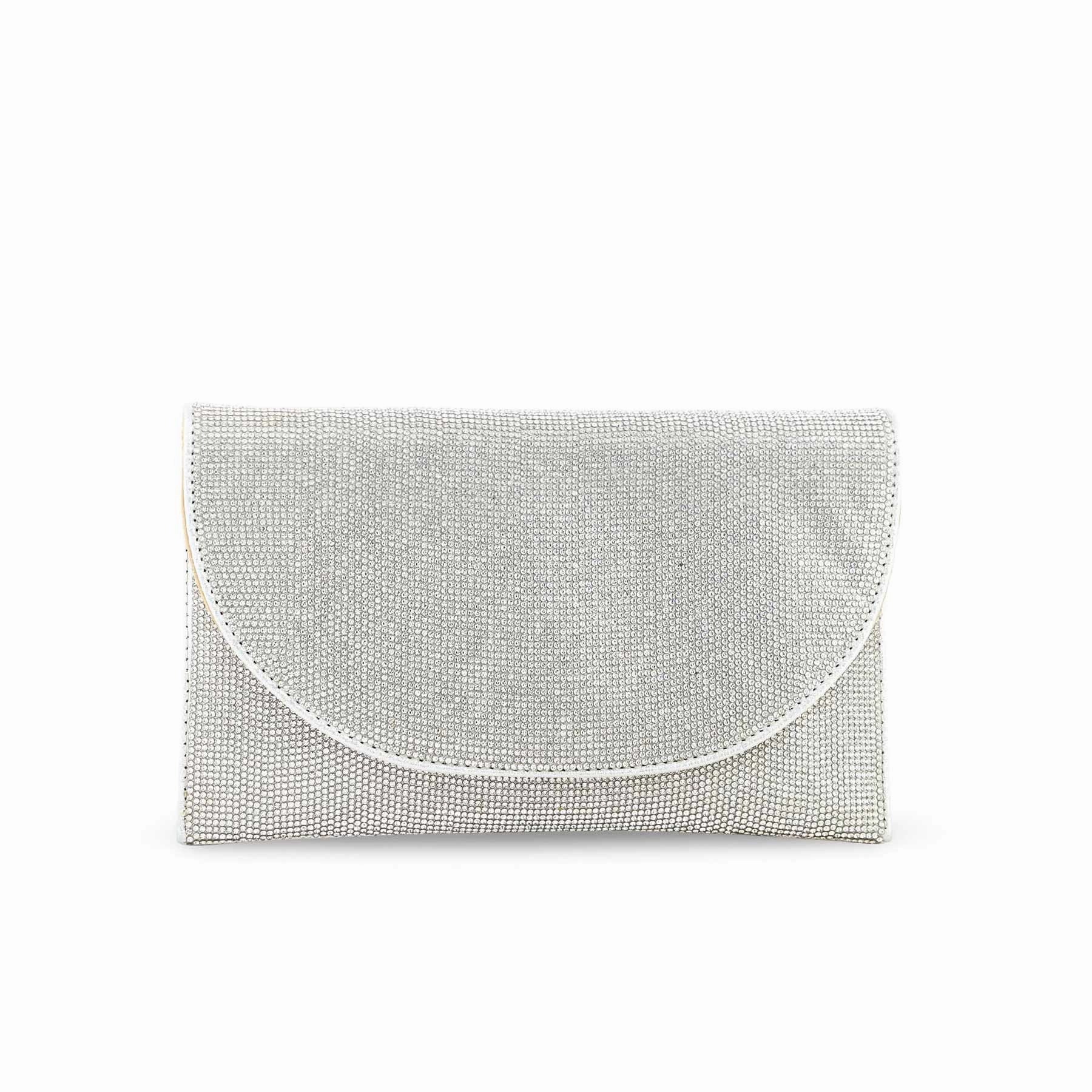 Silver Bridal Clutch P24352 Daily Use Leisure Movement