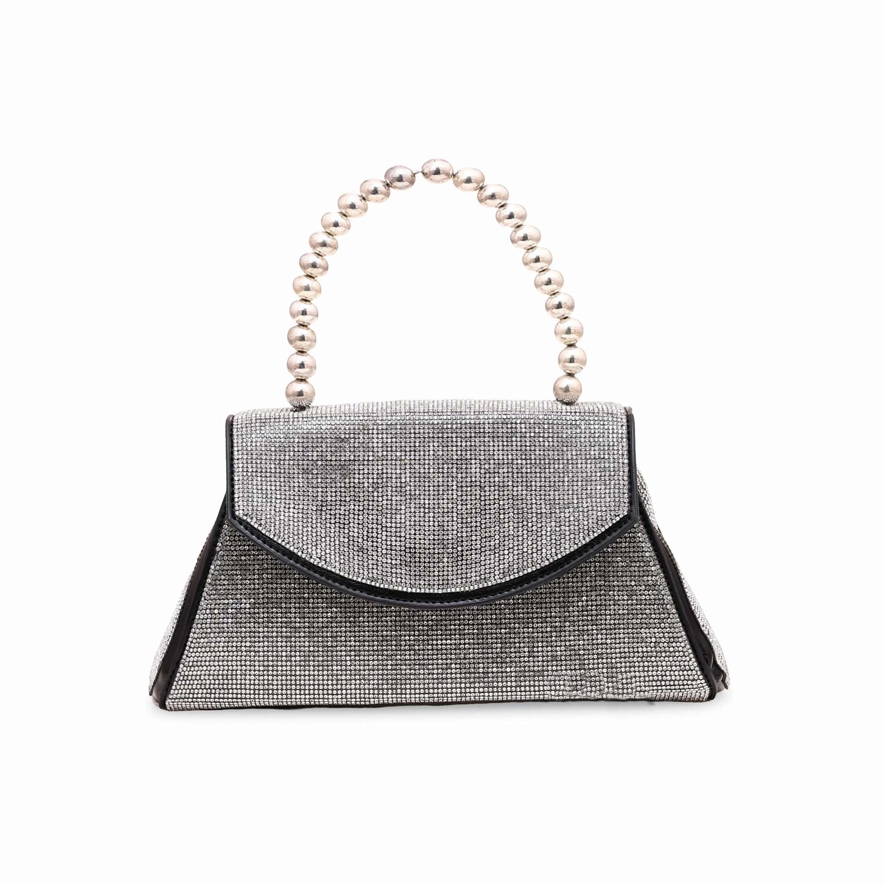 Compact Feature Silver Fancy Clutch P15342