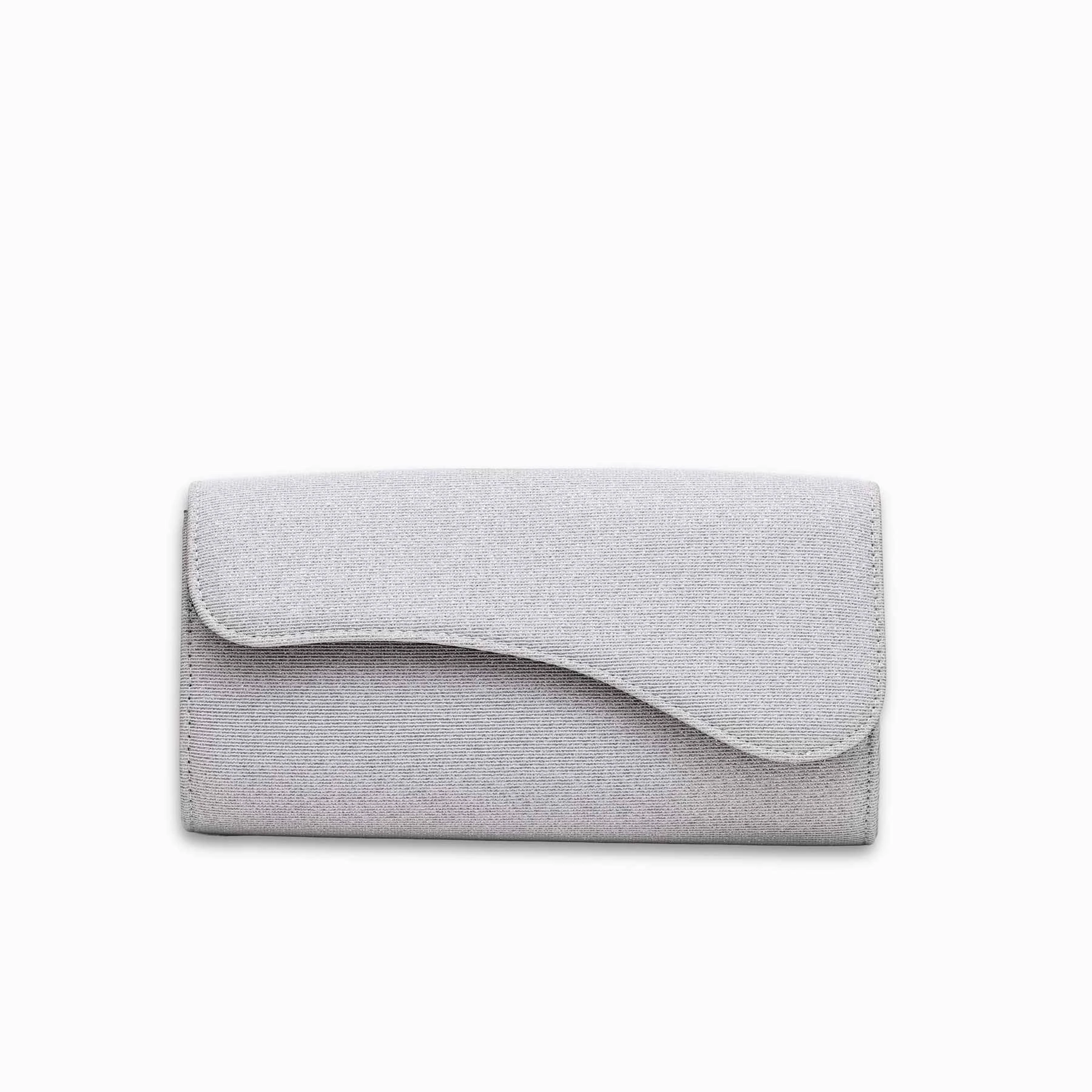 Minimal Style Trendy Lifestyle Silver Fancy Clutch P15350