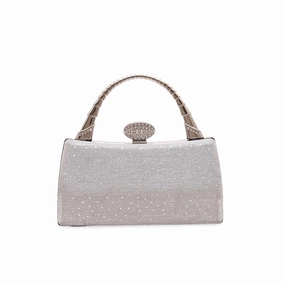 Multipurpose Bag Silver Fancy Clutch P15381