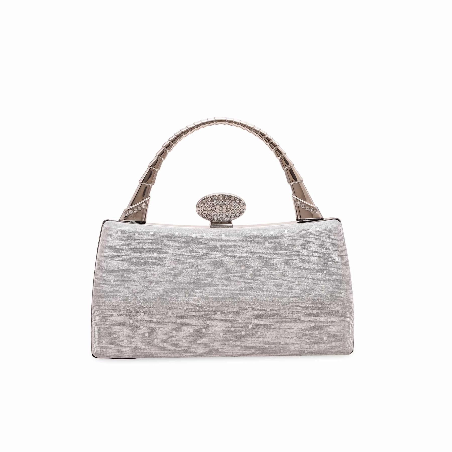 Multipurpose Bag Silver Fancy Clutch P15381