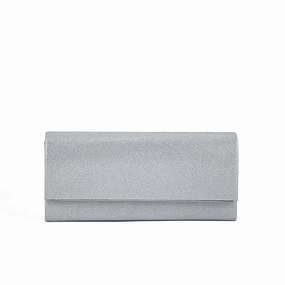 Silver Fancy Clutch P24162 Durable Travel Bag