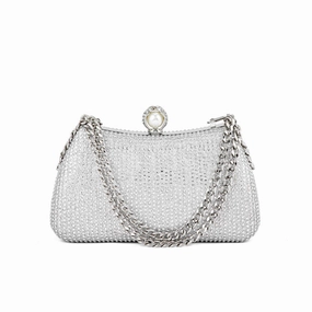 Silver Fancy Clutch P24182 Organized Companion