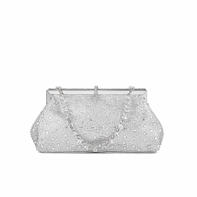 Fashion Function Holiday essential Silver Fancy Clutch P24195