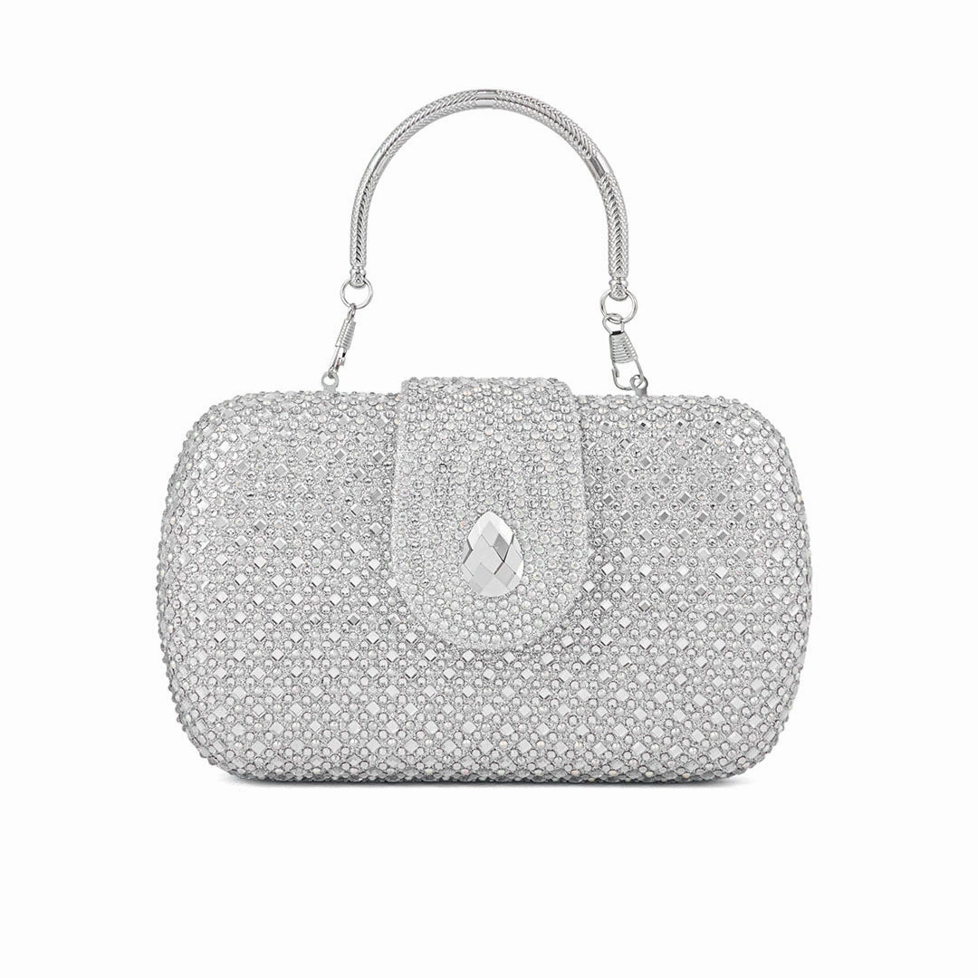 Leisure Journey Silver Fancy Clutch P24200