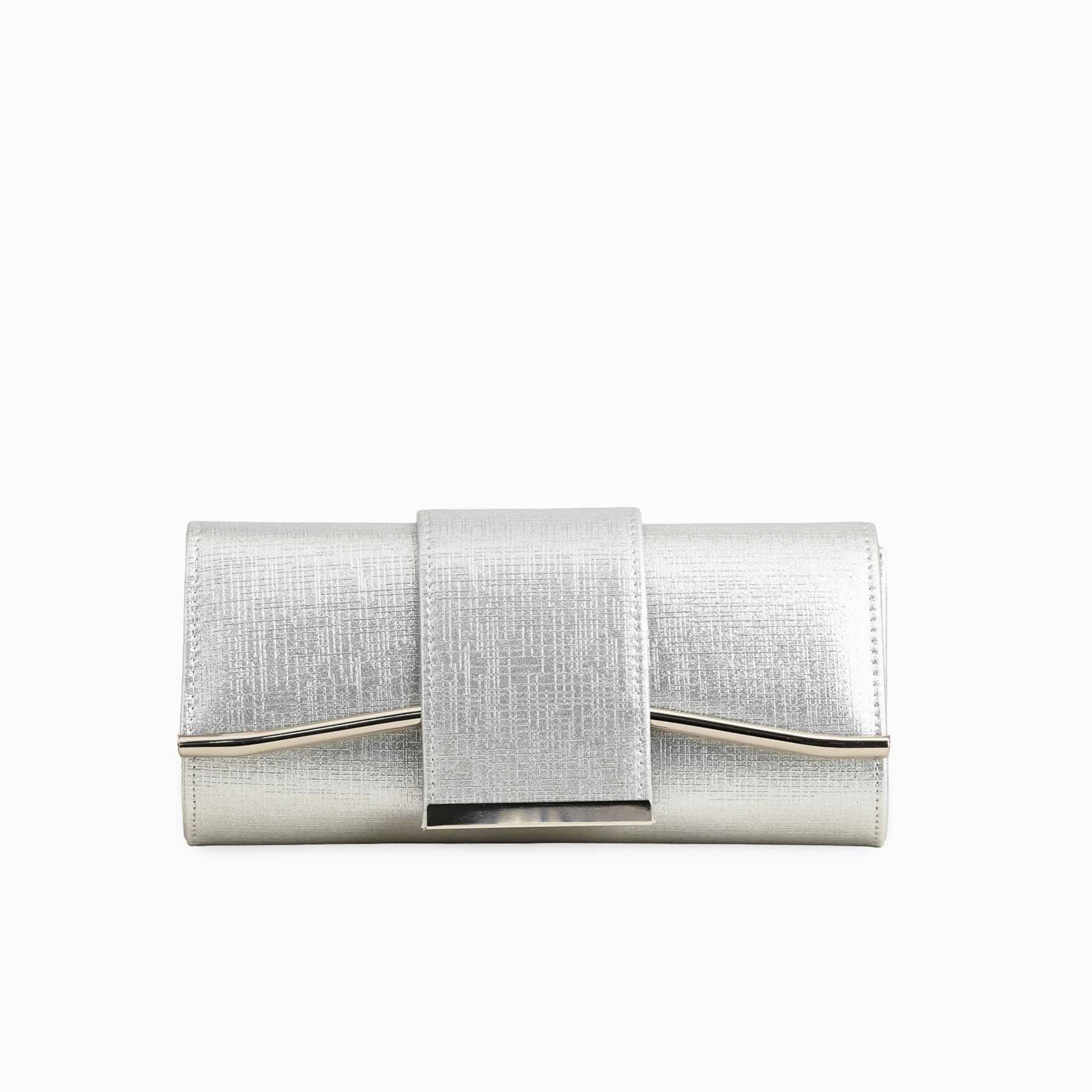 Functional Organizer Silver Formal Clutch P24221