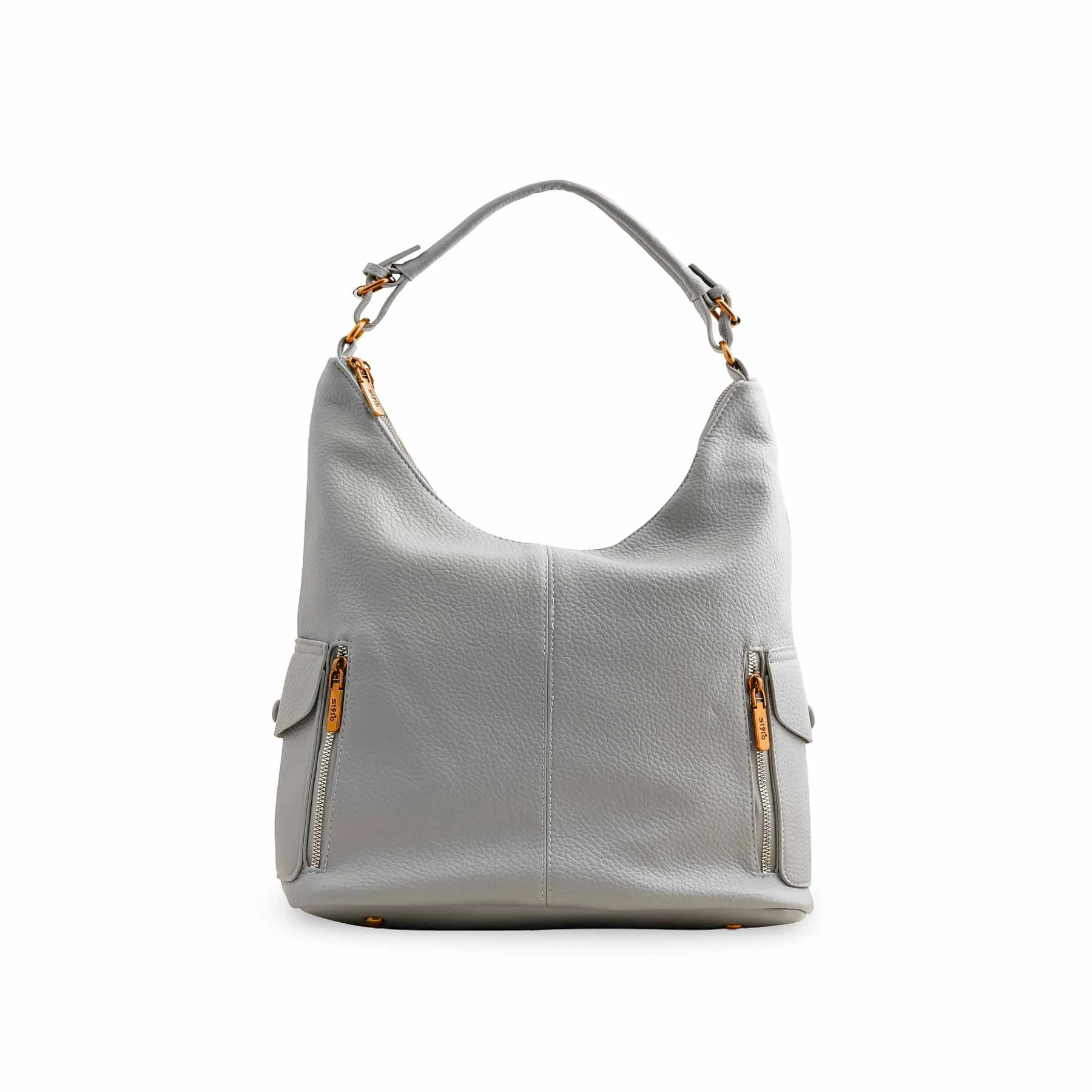 Grey Formal Shoulder Bag P36381 Casual Look Outdoor Utility