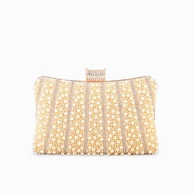 Modern Trend Champagne Bridal Clutch P24356