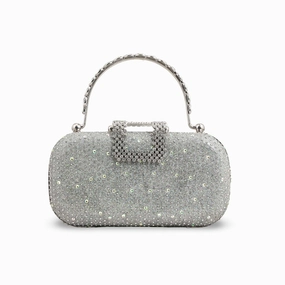 Travel Friendly Organized Travel Silver Bridal Clutch P15386