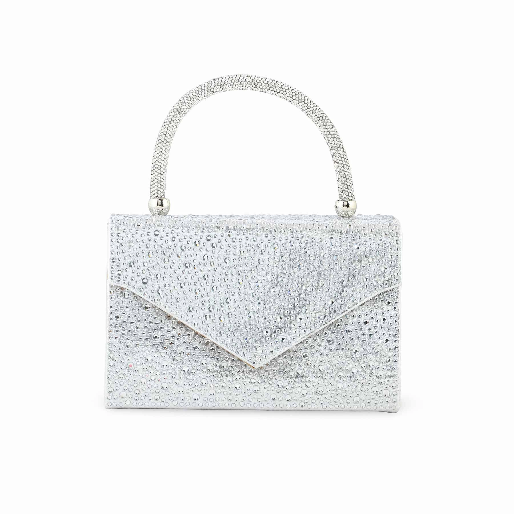 Silver Bridal Clutch P24370 Durable Outdoor Bag