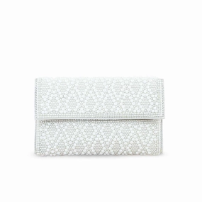 Adventure Feeling White Bridal Clutch P24353