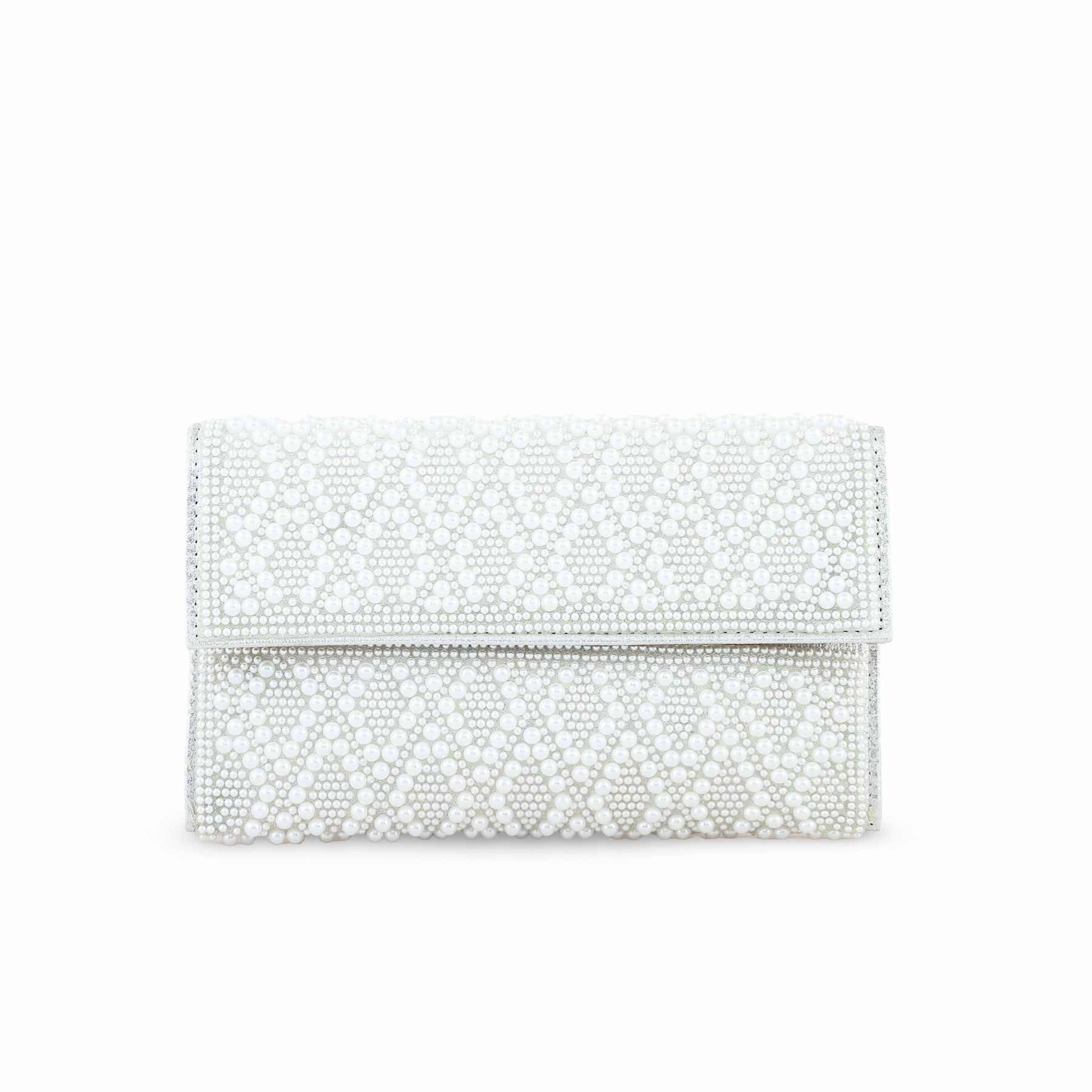 Adventure Feeling White Bridal Clutch P24353