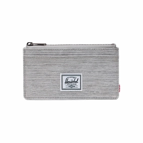 Unisex Design Premium Zipper HERSCHEL HSC S124 Oscar Large Wallet-Light Grey Crosshatch
