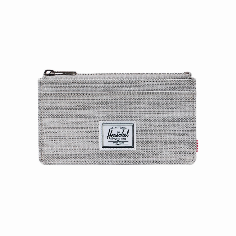 HERSCHEL HSC S124 Oscar Large Wallet-Light Grey Crosshatch Urban Living Compact Essential