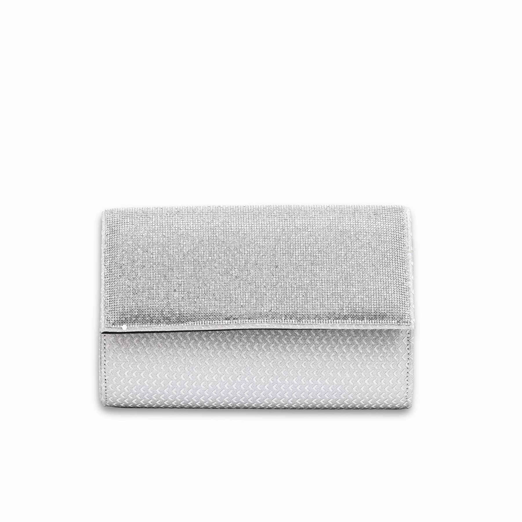 work commute Office Bag Silver Fancy Clutch P15348