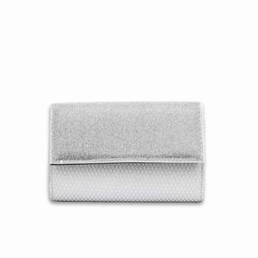 work commute Office Bag Silver Fancy Clutch P15348