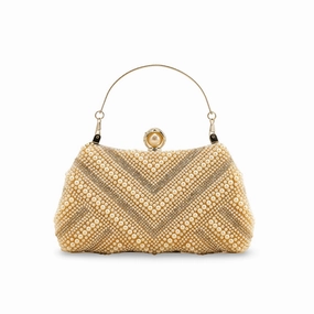Champagne Bridal Clutch P24289 Portable Work Bag