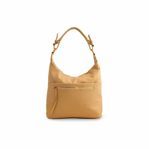 Polished Look Khaki Women Formal Shoulder Bag P36359