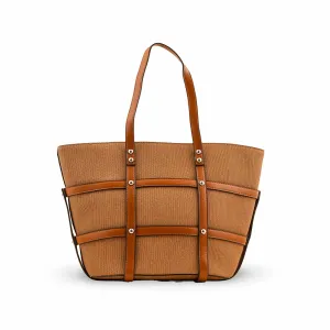 Smooth Finish Khaki Formal Shoulder Bag P36306