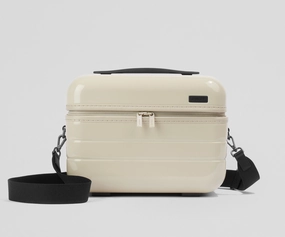 The Train Case in Salt White (Gloss) Efficient Travel Bag