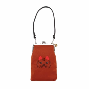 Eco Friendly Bag Functional Piece AMINA Lucky Cat Mobile Phone Pouch-Tea  (72g)